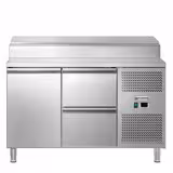 Zubereitungstisch ECO - 1360mm - 1 Tür & 2 Schubladen - für 7x GN 1/3