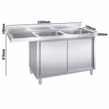 Armoire lave-vaisselle - 2000x700mm - avec 2 bacs à droite