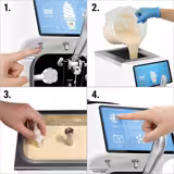 Commercial Countertop Soft Serve Ice Cream Machine – 16 L/h - 7″ Touchscreen - Pre-cooled Hopper