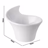 (12 pz) Coppetta per salse - FRIENDLY - PET - 70ml - 85x70x60mm - Bianco