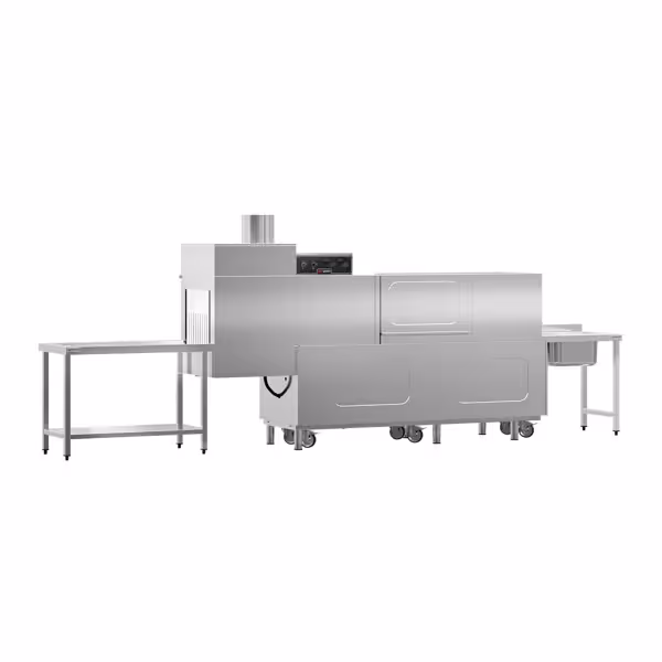 Lavastoviglie con trasporto a cestello professionale - Elettronica - 31,00kW - con tunnel di asciugatura