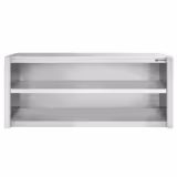 Armario de pared de acero inoxidable PREMIUM - 1800x400mm - abierto (sin puertas) - 650mm de alto