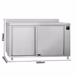 Armadio scaldavivande - 2 kW - con porte scorrevoli & 1 ripiano - 1600x600x970mm