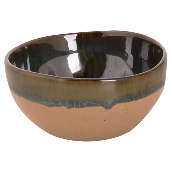 (6 st) Skål - Wisteria - Stengods - Ø 110 mm - stapelbar - grön/beige