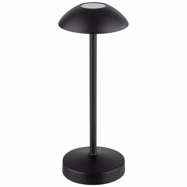 (4 pz) Lampada da tavolo LED ricaricabile - ALVA MICRO - dimmerabile a 3 livelli - IP54 - per interno/esterno - Ø 80mm - Nero