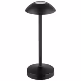 (4 pcs) LED Table Lamp - ALVA MICRO - Rechargeable - Cordless - 3-step dimmable - Ø80mm - Black - with Charging Dock