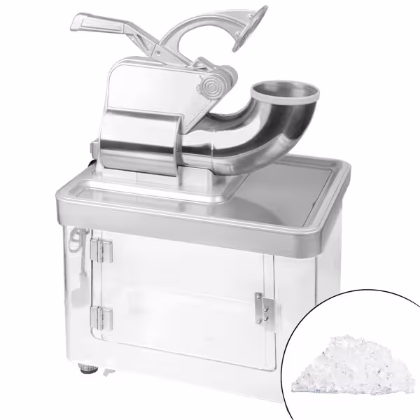 Bordsiscrusher för flingis – 5 kg/min – rostfritt stål