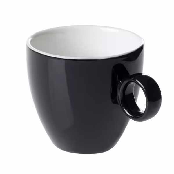 (6 stuks) BART COLOUR CAFE - Koffiekop - 170ml - Zwart