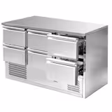 Balcão refrigerado - 1365x700mm - 368L - 6 gavetas - GN 1/1 - +2 a +8°C