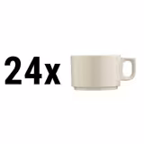 (24 Stück) PERA Creme - Kaffee-/ Teetasse - 70ml - Creme