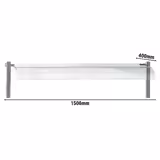 Glazen afdekplaat - gebogen - 1500x400x3mm - voor BVI800 & BVI800-4