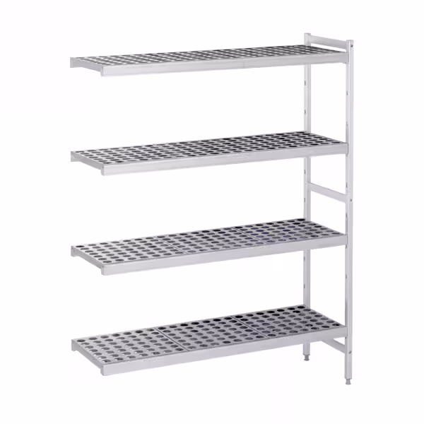 Proširni regal od aluminija - 1745x1800 mm - Dubina: 360 mm - s 4 podesivim policama - Nosivost: 600 kg ukupno