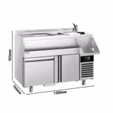 Cocktail voorbereidingstafel - 1200mm - 150L - 1 deur, 1 lades & 230V stopcontact