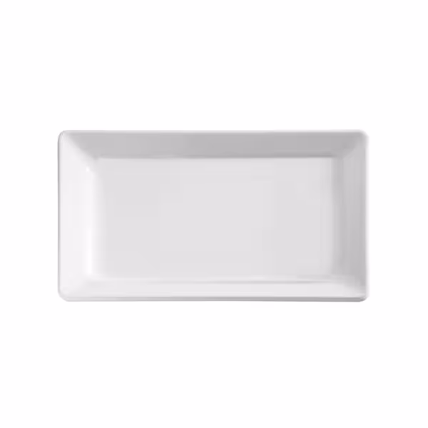 (6 stuks) Dienblad PURE - Melamine - 35,5x18cm - hoogte: 25mm - Wit - stapelbaar - geschikt voor vaatwasser