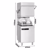 Double-Skinned Pass Through Dishwasher - Digital Controls - 7.1kW - with Detergent & Rinse Aid Dosing Pumps