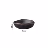 (12 Stück) Dipschälchen - MARONE - Melamin - 50ml - Ø 85mm - Schwarz/Braun