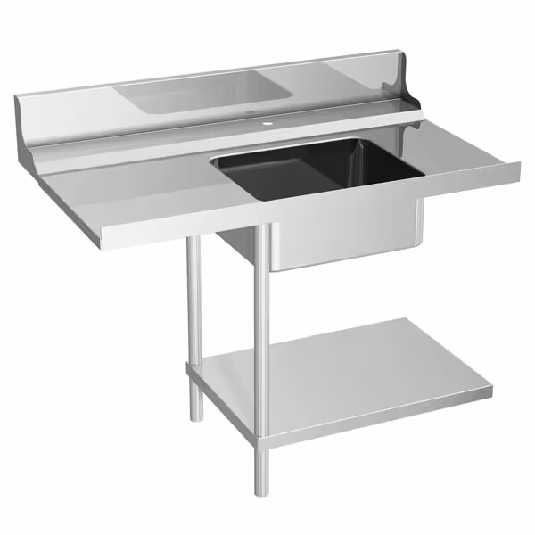 Pass Through Dishwasher Inlet Table - 1200mm - Mounted left - with 1 bowl - for DS430 Series