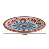 (6 pcs) ARABESQUE | Plate - Melamine - Ø215mm - Terracotta/Blue