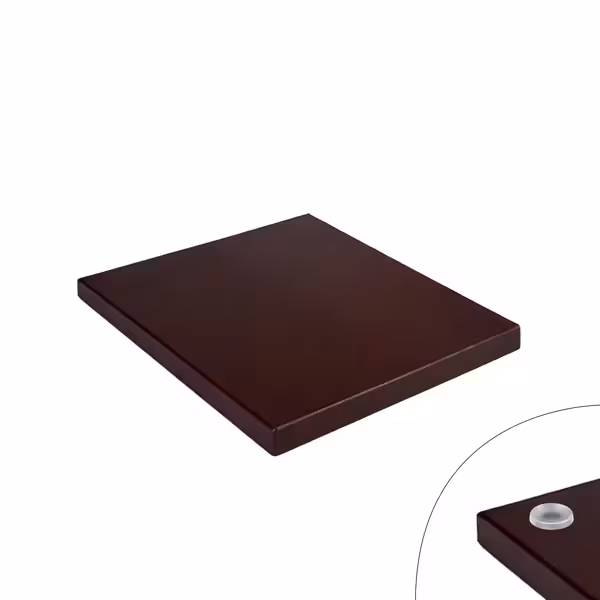 Tagliere professionale in polietilene (HDPE) - 250x400mm - Spessore: 20mm - Conforme HACCP - Marrone - con piedini antiscivolo