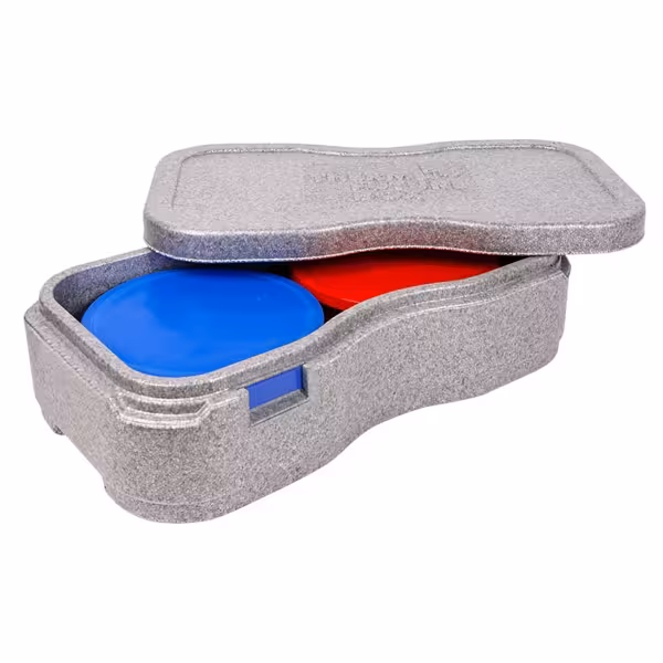 (2 Stück) THERMO FUTURE BOX | Thermobox PLATTER +4 - Grau