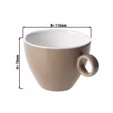 (6 sztuk) Filiżanka do cappuccino - 23 cl - Brown