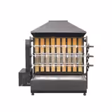 Commercial Charcoal Chicken Grill - with 3 skewers for 15 chickens