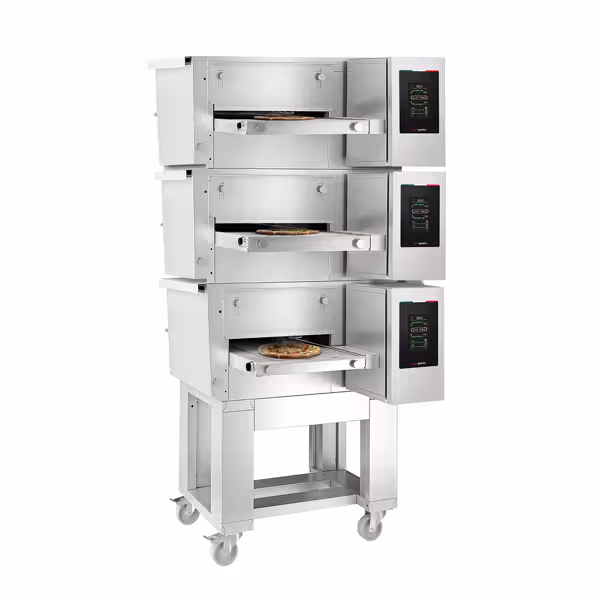 (3 Units) Commercial Gas Conveyor Oven – 1000 x 1300 mm – Touch Control – 400 mm Belt Width – incl. Stand