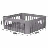 Cestello per bicchieri - 400x400x150mm - Grigio