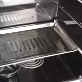 Compact Fumoir électrique professionnel - Commande électronique - avec 7 étagères et porte vitrée - 475x450mm - Noir