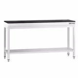 Nerezový pracovní stůl PREMIUM - 1800x700 mm - se spodní policí - vč. žulové pracovní desky