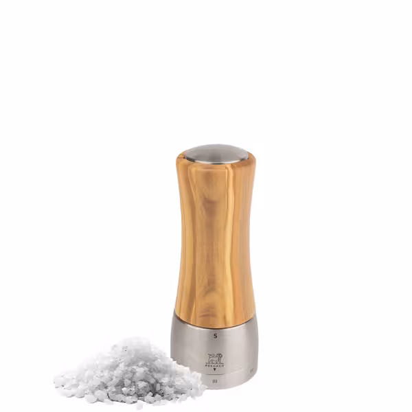 (6 adet) PEUGEOT | MADRAS - Tuz değirmeni - u'Select Z - Zeytin ağacı - Doğal - Yükseklik: 160mm