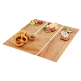(6 stuks) GN 1/2 dienblad - OAK LIGHT - Melamine - 325x265mm - Hoogte: 15mm - Bruin - met antisliplaag - stapelbaar; vaatwasserbestendig