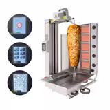 Robô kebab a gás - 5 queimadores - máx. 120 kg