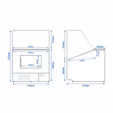 Serve Over Counter - 1000mm - front panel white - capacity 200 litres