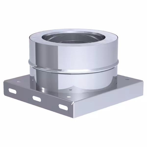 Bodemplaat met condensafvoer onder & 1/2" buitendraadnippel - Ø 400 mm