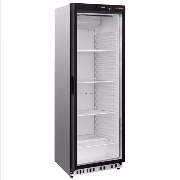 Buzdolabı Paslanmaz Çelik PREMIUM - 400 Litre - 1 cam kapılı ve sirkülasyon fanlı statik soğutmalı