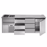 Biertheke Premium PLUS - 2500x700mm - 1 Tür & 6 Schubladen