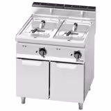 Frytownica elektryczna dwukomorowa wolnostojąca - 10+10L - 18kW - z kranem spustowym