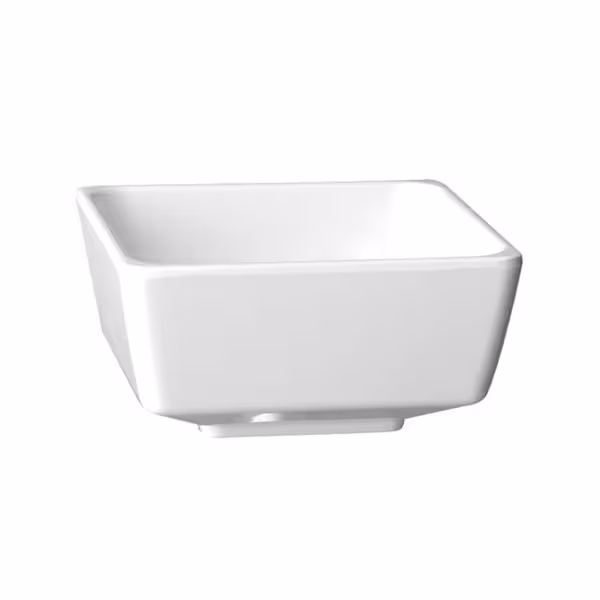 (6 stuks) Schaal - FLOAT - Melamine - 0,5L - vierkant - 125x125mm - Diepte:60mm - stapelbaar - Wit