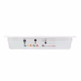 (6 Stück) CAMBRO | SafeTrak - Polypropylen-Behälter GN 1/1 - Milchig - Höhe: 65mm
