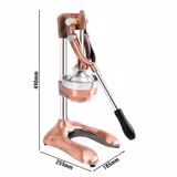 Spremiagrumi manuale a leva - Acciaio inox AISI 304 e alluminio - 3 filtri (4/5/6mm) - Colore Bronzo