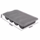 - 537x301mm - Height: 120mm - Polypropylene (PP) - with 4 compartments - incl. lid - Black