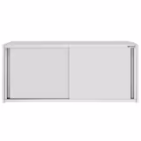 Armadio pensile in acciaio inox ECO - 1800x400mm - con porte scorrevoli - 650mm di altezza