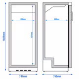 LIEBHERR | Réfrigérateur de boulangerie PERFORMANCE – EN 600 × 400 – 533 litres – intérieur en plastique – avec 1 porte vitrée – Blanc