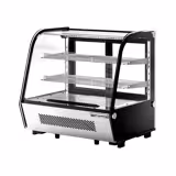 Koelvitrine - tafelmodel - 120 liter - 696mm - schuifdeuren - gebogen ruit - met 2 schappen - dubbel glas - NL