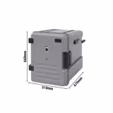 Cutie termoizolantă - încărcare frontală - GN 1/1 - 83 Litri - încălzită - pentru 12x GN 1/1