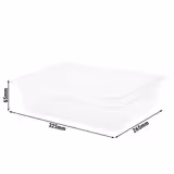 (6 pièces) Bac en Polypropylène - GN 1/2 - Translucide - 3,9 L - Hauteur : 65 mm