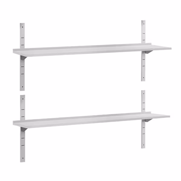 Dubbele RVS wandplank ECO - 1800x300mm