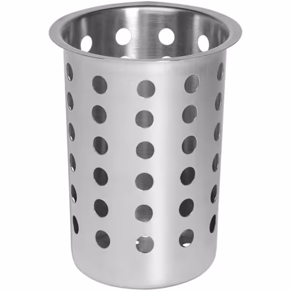 (6 szt.) Pojemnik na sztućce - Wysokość:130mm - Stal nierdzewna