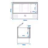Saladette ECO - 1,37 x 0,7 m - se 3 dveřmi
